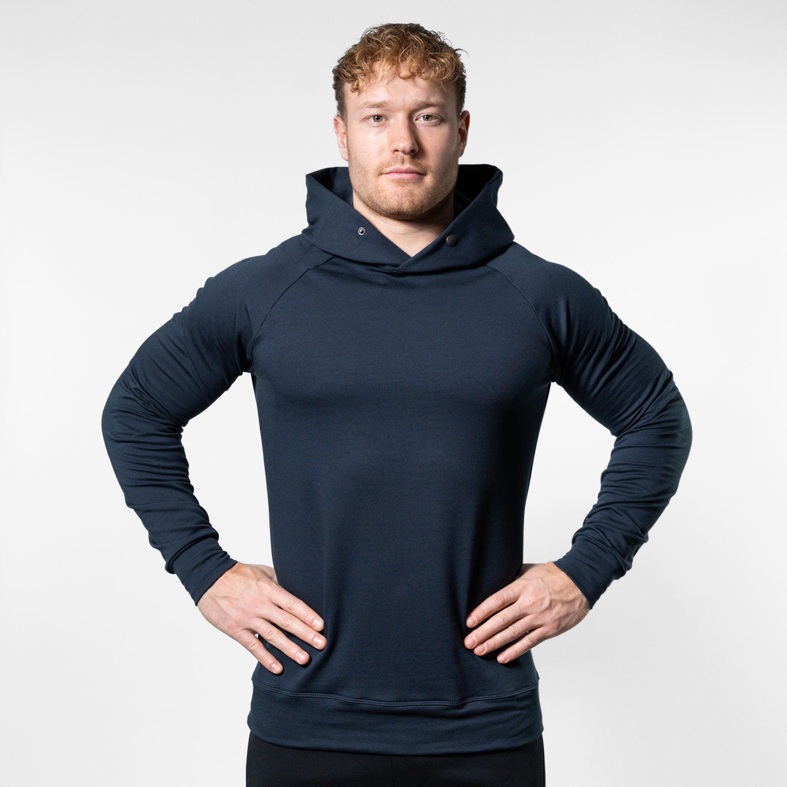 Muscle Fit Sweat Hoodie – Navy