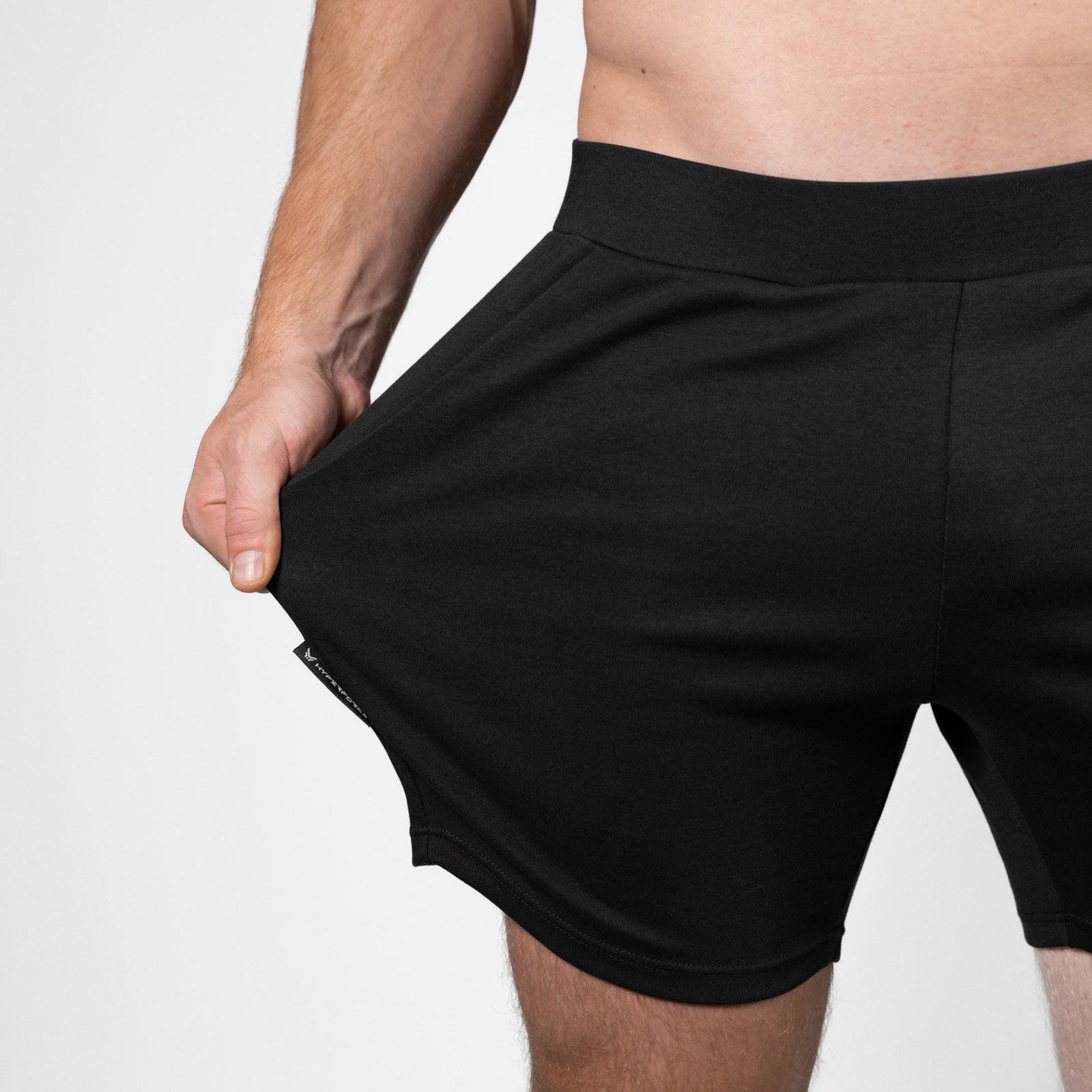 HYPERFORCE® Athletic Style Muscle Fit Stretch Shorts schwarz Gym Training Fitness