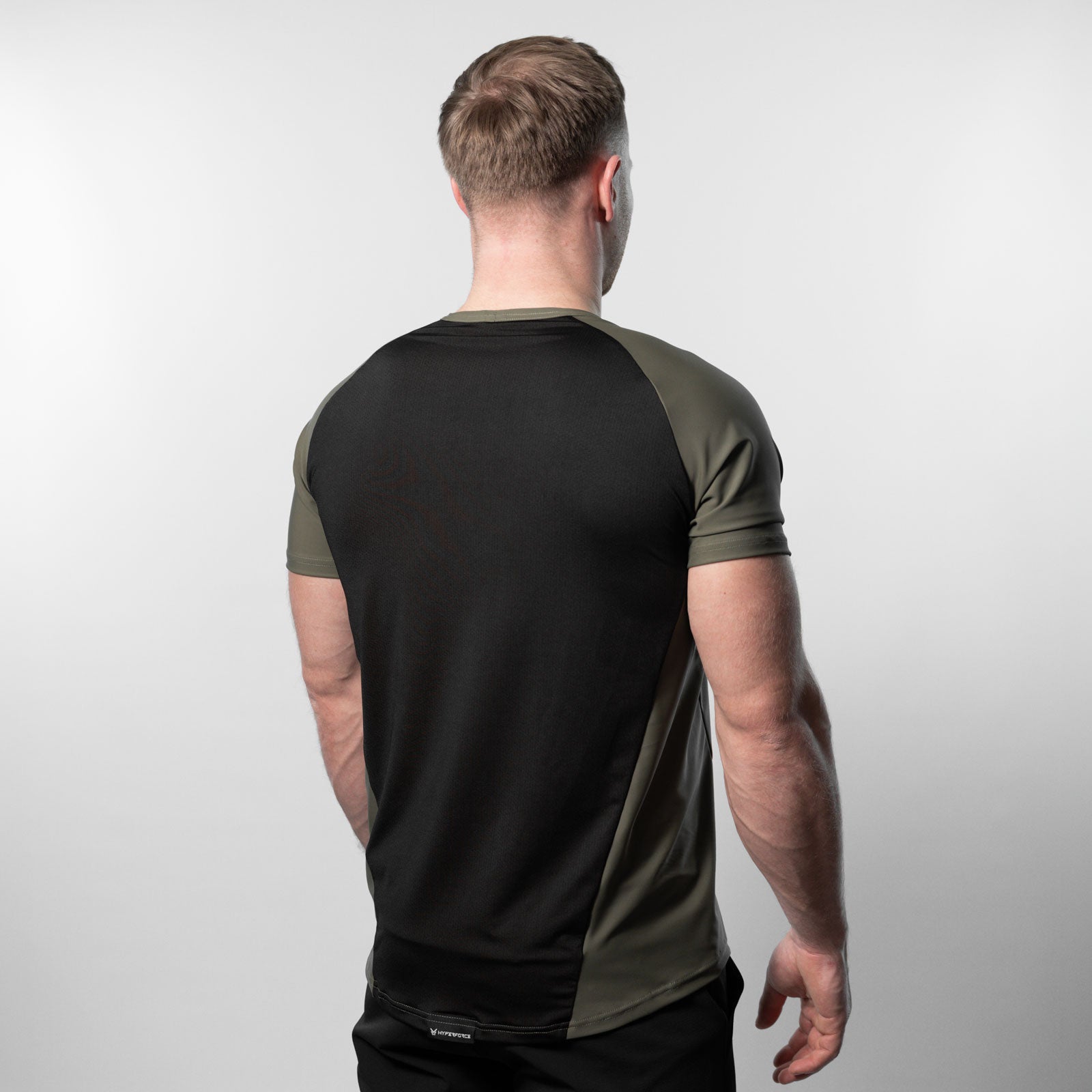 Reflexed Fit Lycra® Mesh-Back Training T-Shirt – Khaki