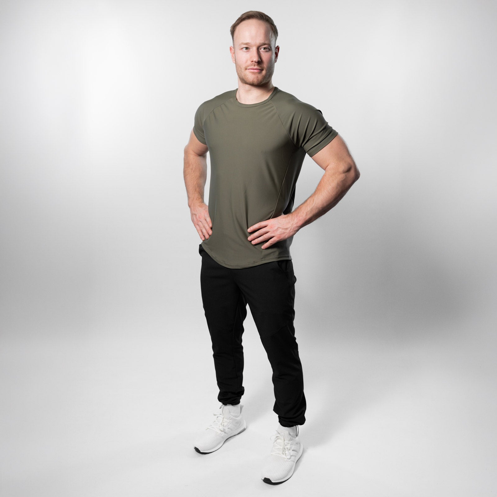 Reflexed Fit Lycra® Mesh-Back Training T-Shirt – Khaki