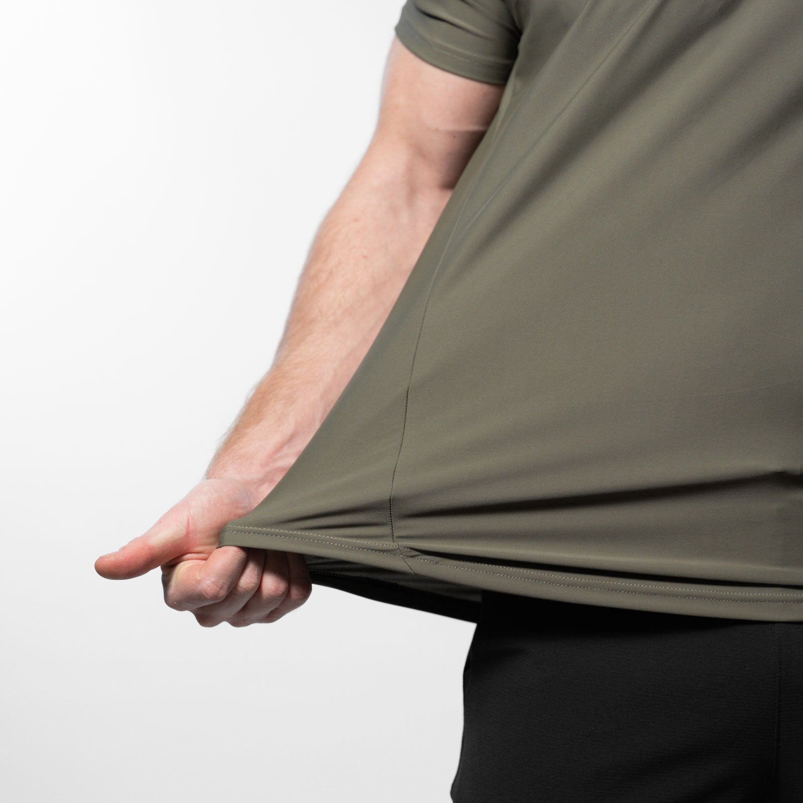 Reflexed Fit Lycra® Mesh-Back Training T-Shirt – Khaki