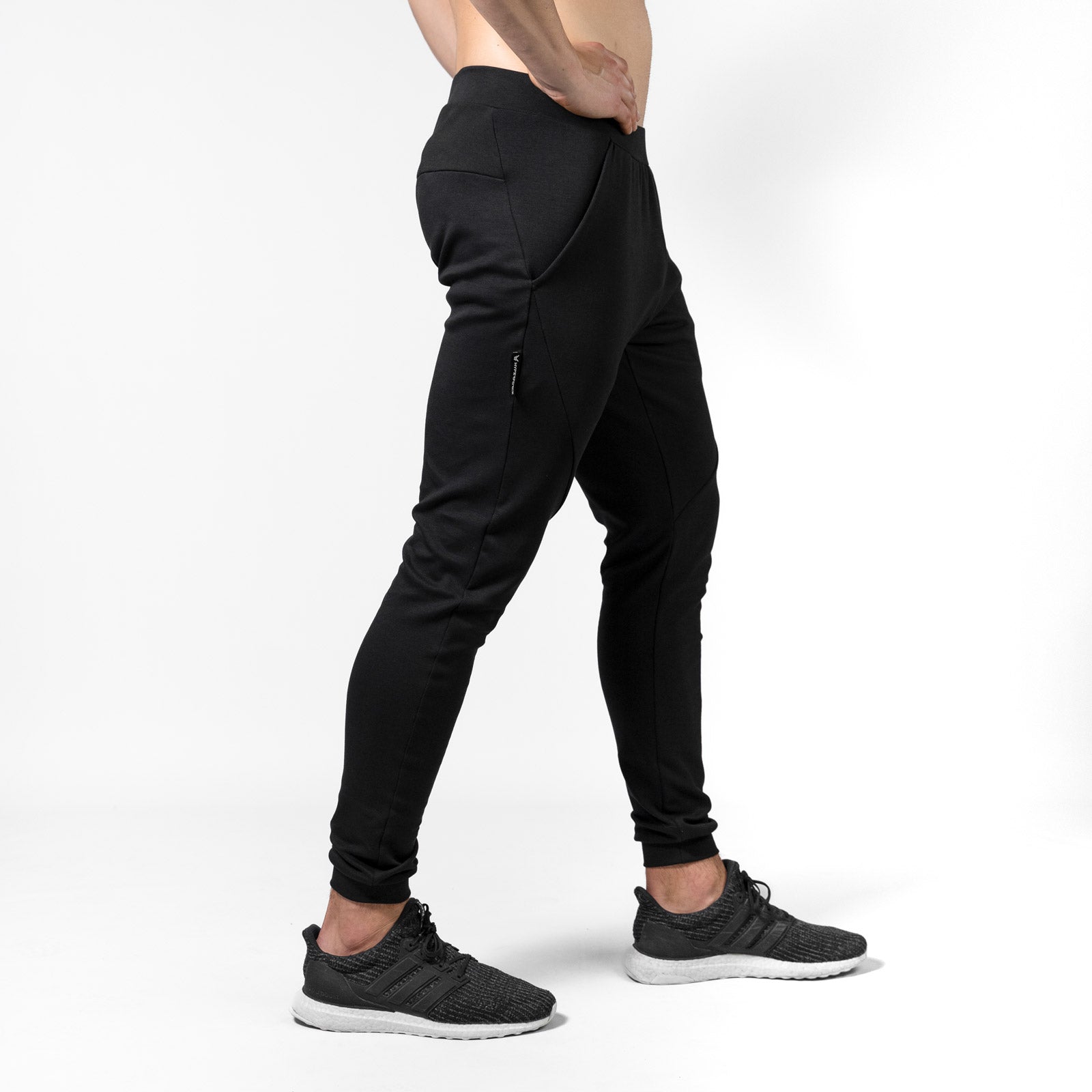 HYPERFORCE Athletic Style Muscle Fit Gym Jogger Schwarz Side