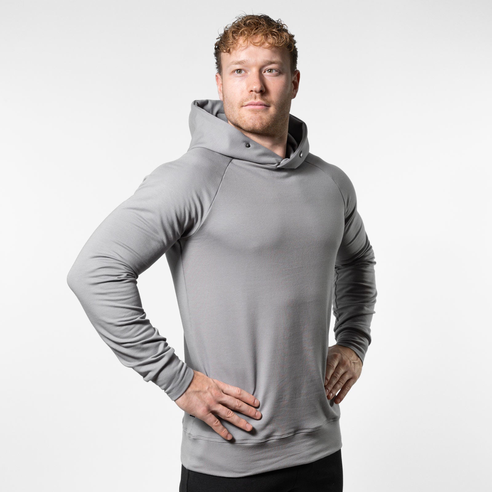 Muscle Fit Sweat Hoodie – Grau