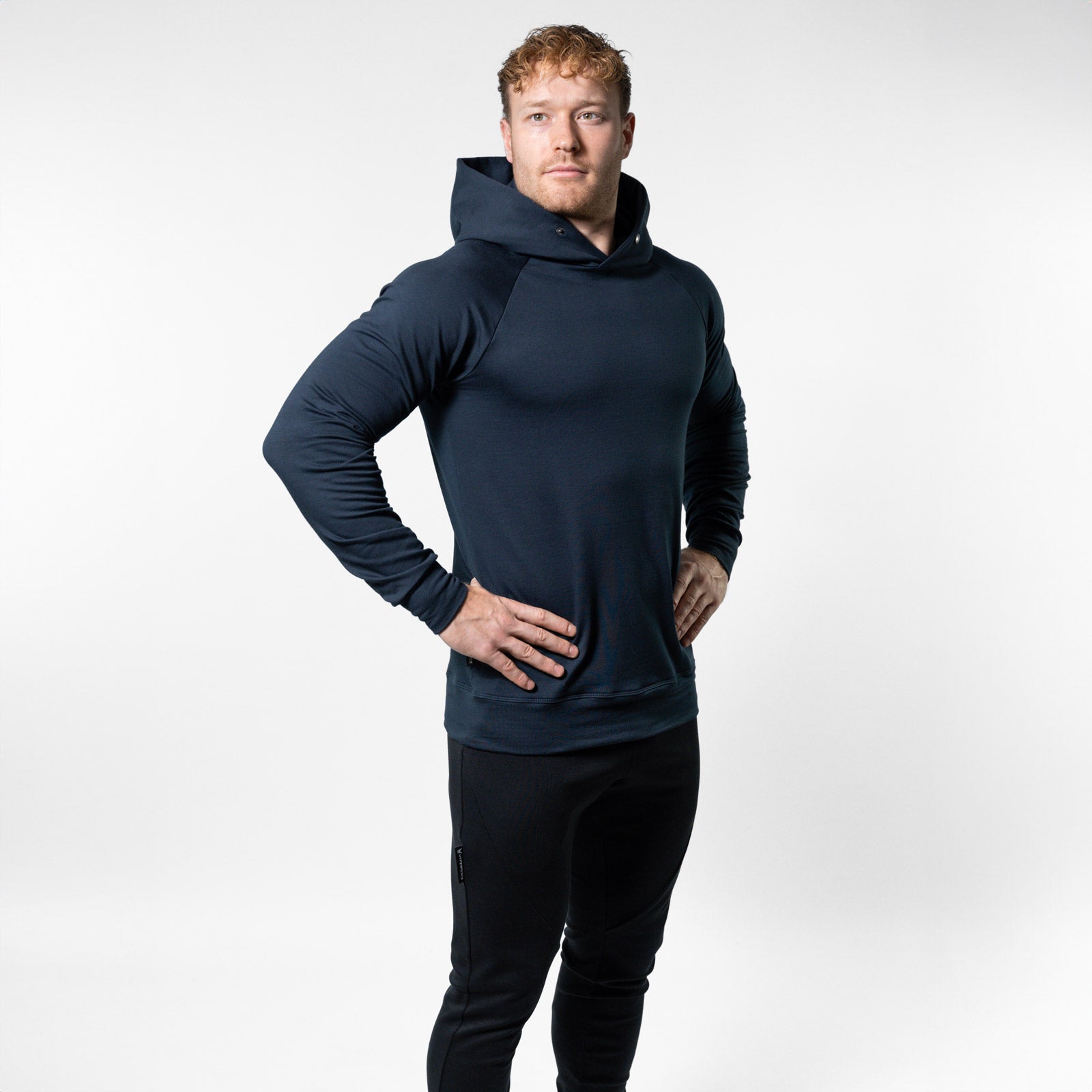 Muscle Fit Sweat Hoodie – Navy