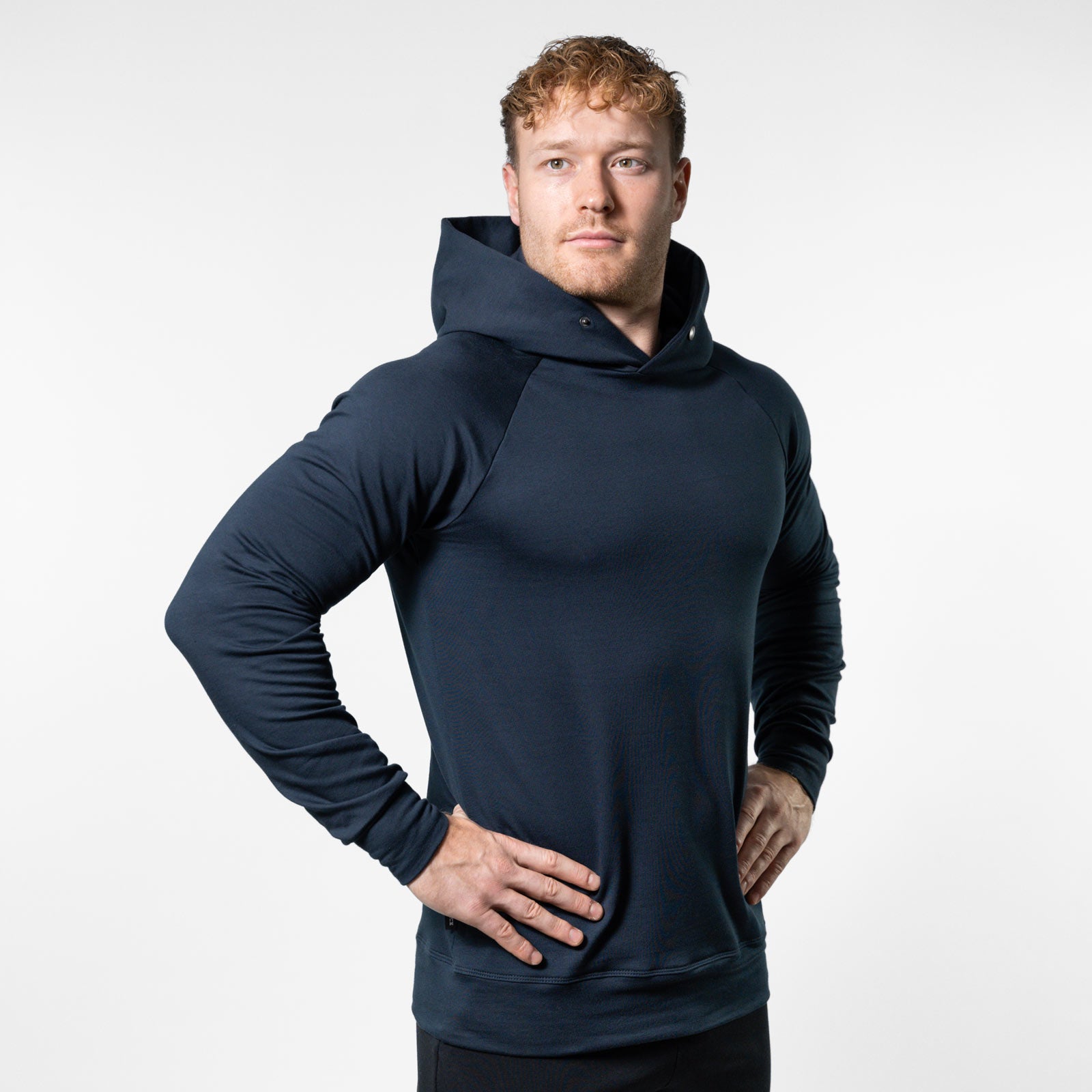 Muscle Fit Sweat Hoodie – Navy