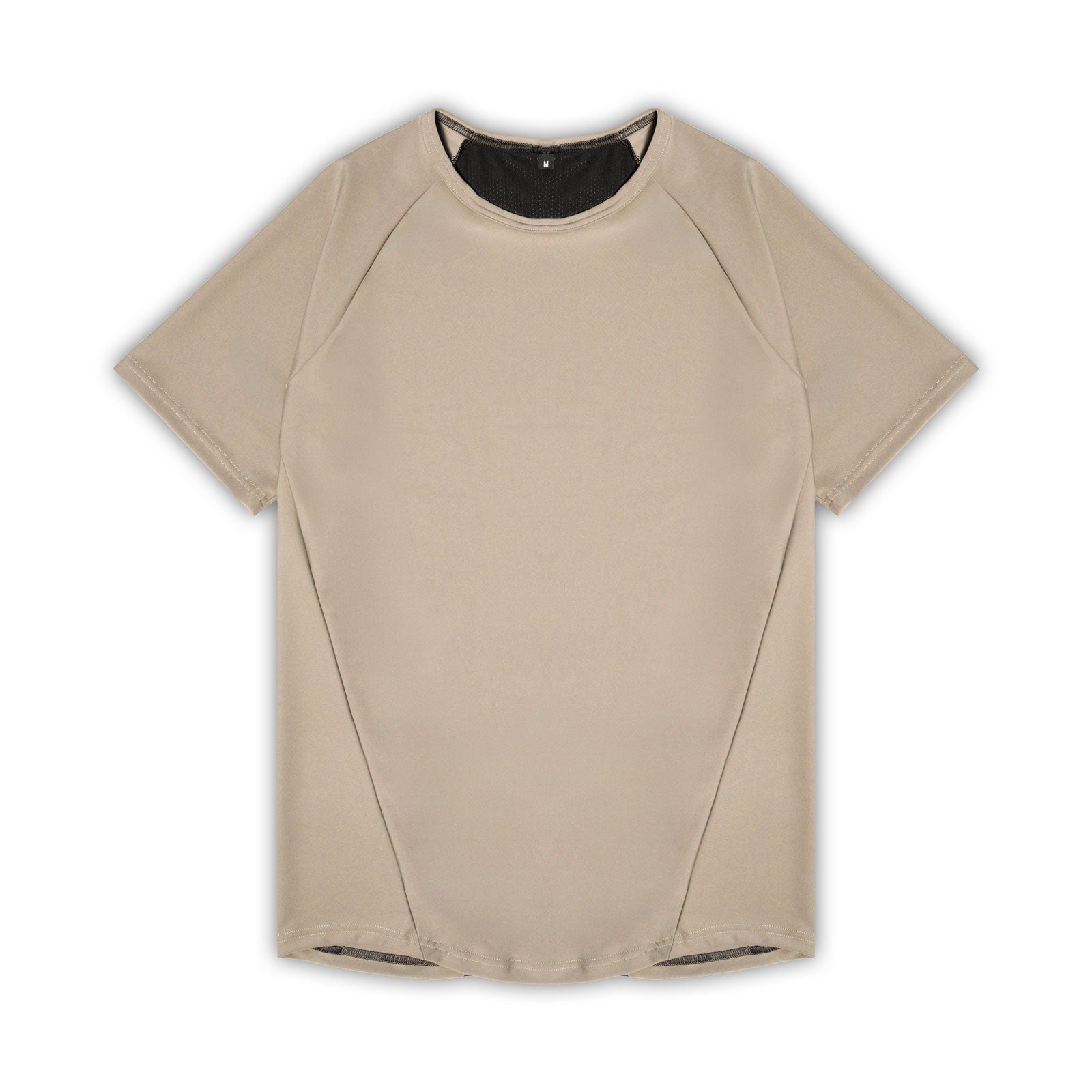 Reflexed Fit Lycra® Mesh-Back Training T-Shirt – Taupe